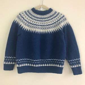 Hand Knit Norway Icelandic Isle Sweater small med